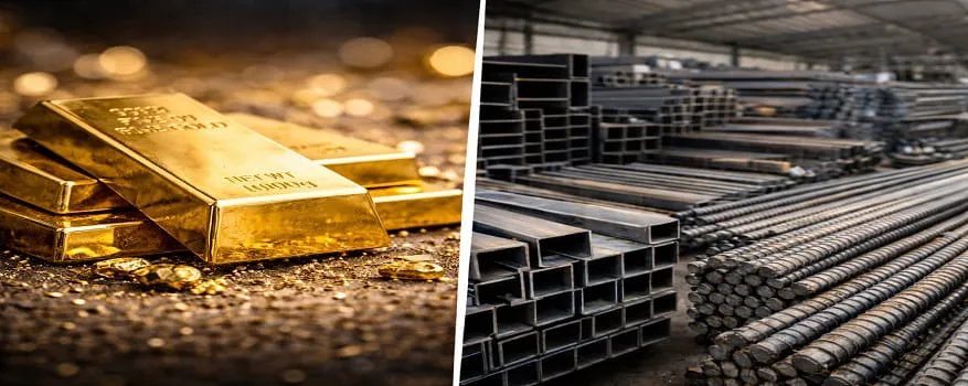 سیگنال اونس جهانی طلا به بازار آهن؛ آیا رکود فولاد با اهرم طلا شکسته می‌شود؟