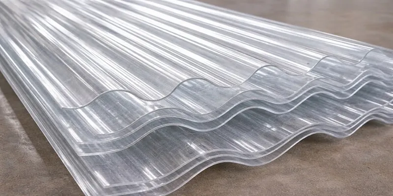 نمایی از ورق فایبرگلاس شفاف