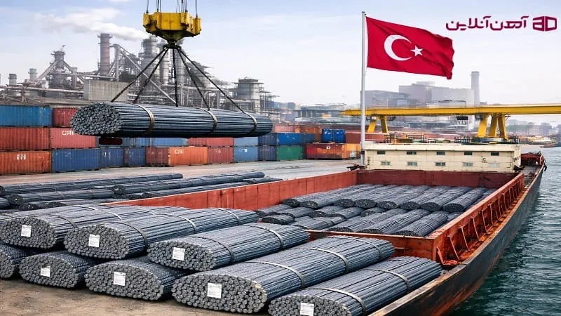 صادرات میلگرد به ترکیه