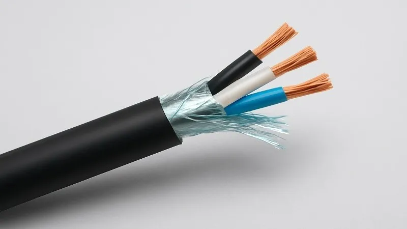 نمایی از کابل شیلددار