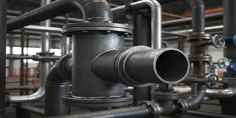 تبدیل فولادی نصب شده در سیستم پایپینگ صنعتی